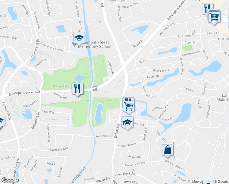 map of restaurants, bars, coffee shops, grocery stores, and more near 5173 Heathglen Circle in Virginia Beach