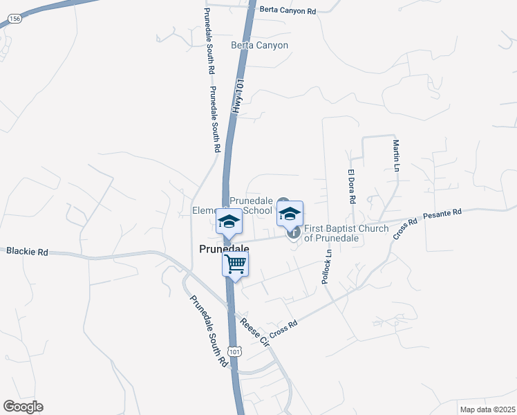 map of restaurants, bars, coffee shops, grocery stores, and more near 17414 Avenue Los Altos in Salinas