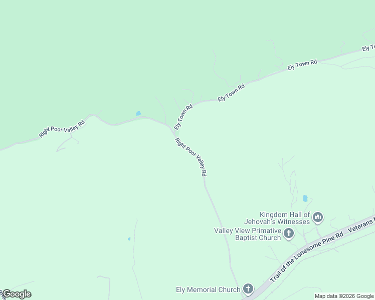 map of restaurants, bars, coffee shops, grocery stores, and more near 2364 State Road 632 in Pennington Gap