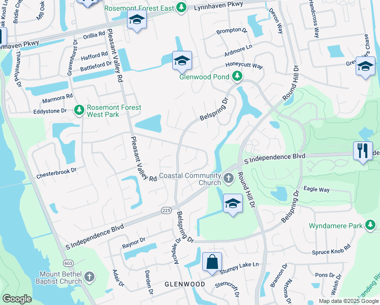 map of restaurants, bars, coffee shops, grocery stores, and more near 2004 Cottontail Court in Virginia Beach