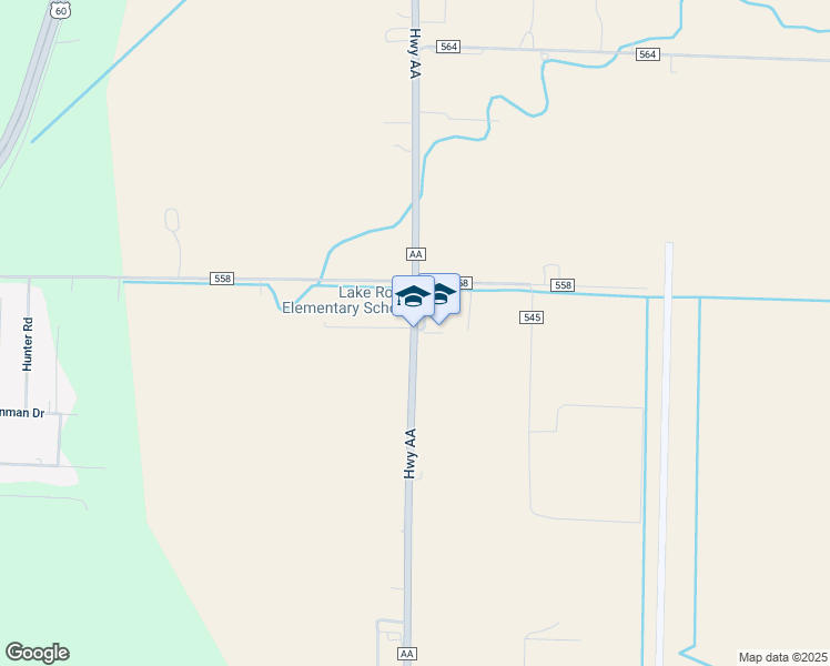 map of restaurants, bars, coffee shops, grocery stores, and more near 986 State Highway AA in Poplar Bluff