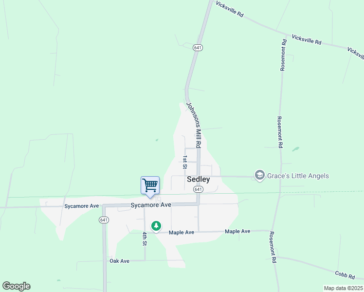 map of restaurants, bars, coffee shops, grocery stores, and more near 17432 1st Street in Sedley