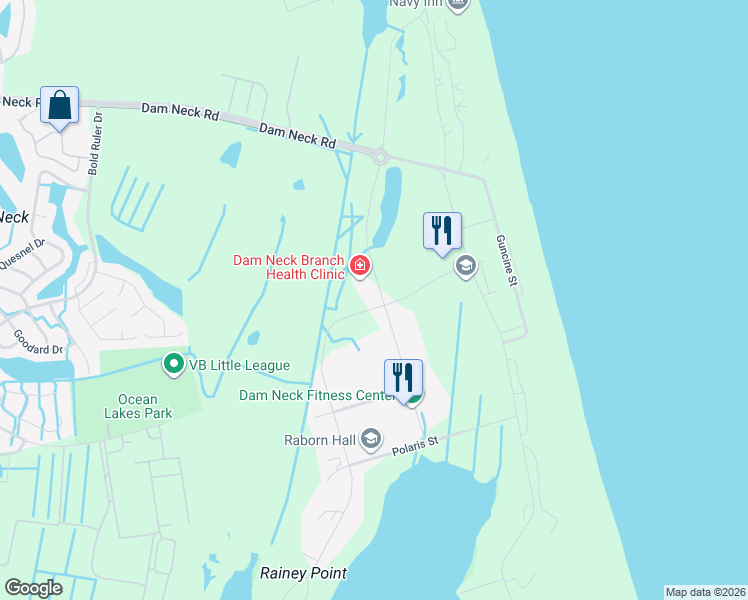 map of restaurants, bars, coffee shops, grocery stores, and more near 408 Tartar Avenue in Virginia Beach
