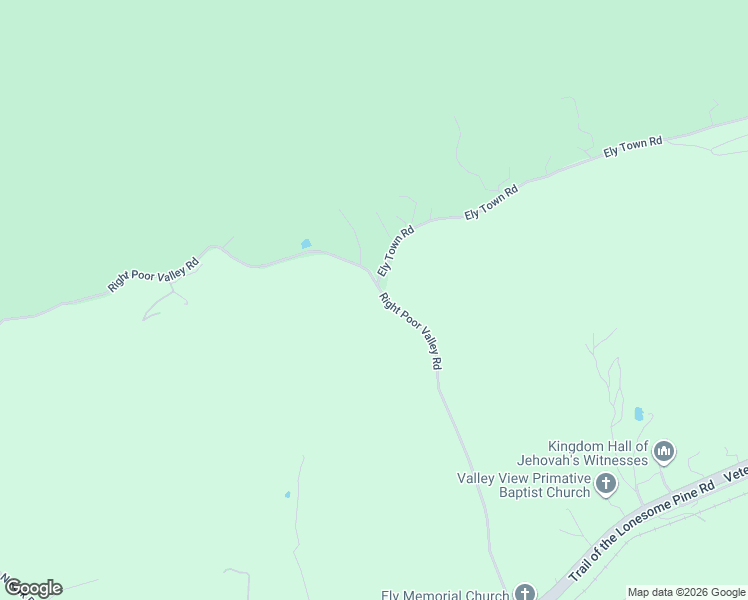 map of restaurants, bars, coffee shops, grocery stores, and more near 2364 State Road 632 in Pennington Gap