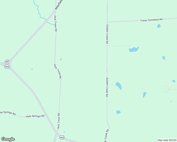 map of restaurants, bars, coffee shops, grocery stores, and more near 876-1176 Soldier Creek Road in Kirksey