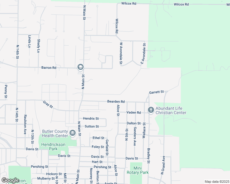 map of restaurants, bars, coffee shops, grocery stores, and more near 801 Oakhill Road in Poplar Bluff