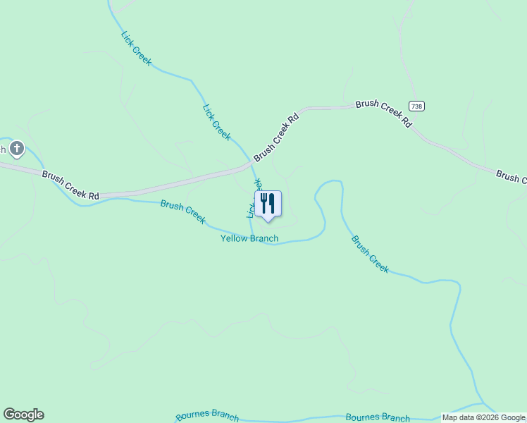 map of restaurants, bars, coffee shops, grocery stores, and more near 2255 Brush Creek Road in Ivanhoe