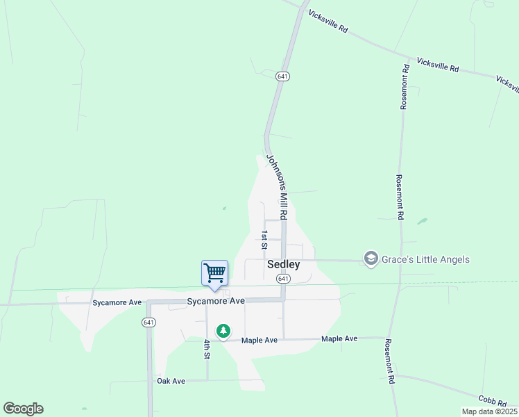 map of restaurants, bars, coffee shops, grocery stores, and more near 17432 1st Street in Sedley