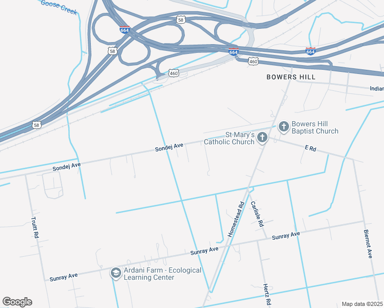 map of restaurants, bars, coffee shops, grocery stores, and more near 4625 Sondej Avenue in Chesapeake