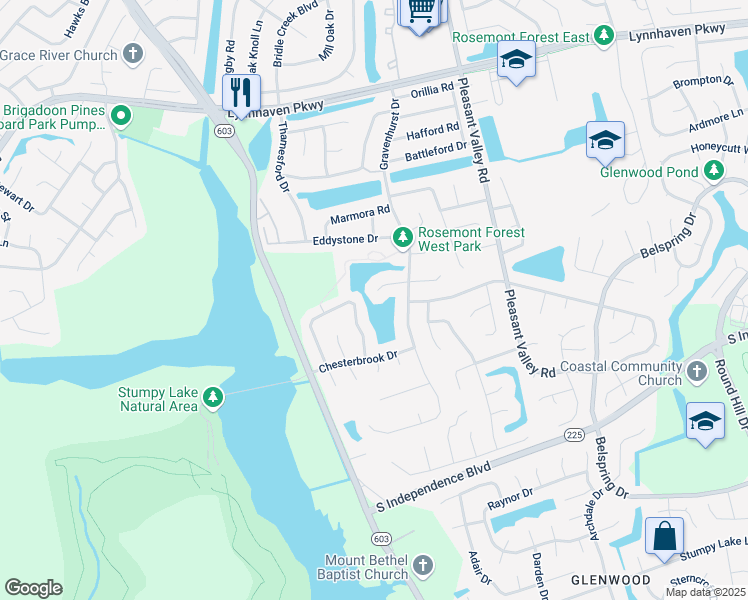 map of restaurants, bars, coffee shops, grocery stores, and more near 1427 Dighton Court in Virginia Beach
