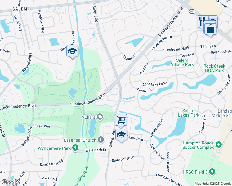 map of restaurants, bars, coffee shops, grocery stores, and more near 4153 Laurel Green Circle in Virginia Beach