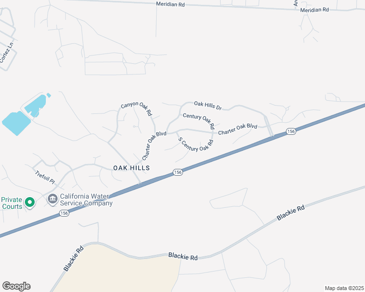 map of restaurants, bars, coffee shops, grocery stores, and more near 9590 South Century Oak Road in Salinas