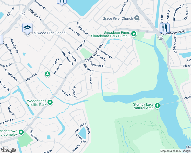 map of restaurants, bars, coffee shops, grocery stores, and more near 5345 Albright Drive in Virginia Beach