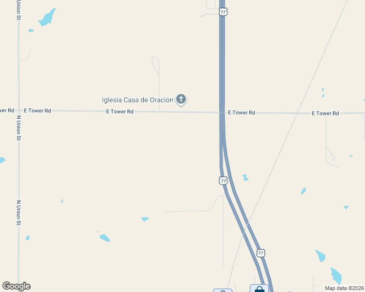 map of restaurants, bars, coffee shops, grocery stores, and more near 1190 East Tower Road in Ponca City