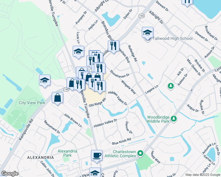map of restaurants, bars, coffee shops, grocery stores, and more near 5493 Pocono Place in Virginia Beach