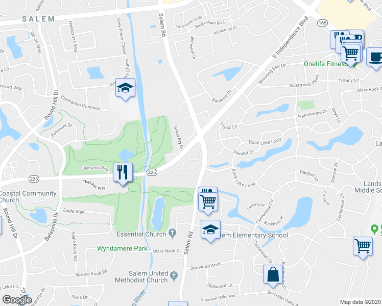 map of restaurants, bars, coffee shops, grocery stores, and more near 4197 Laurel Green Circle in Virginia Beach