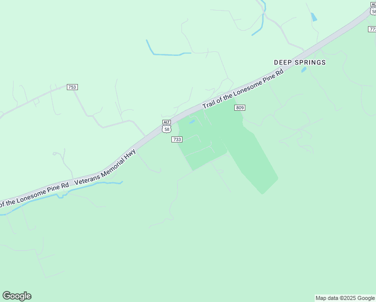 map of restaurants, bars, coffee shops, grocery stores, and more near State Road 733 in Dryden