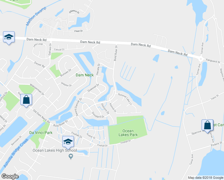 map of restaurants, bars, coffee shops, grocery stores, and more near 1609 Kitimal Drive in Virginia Beach