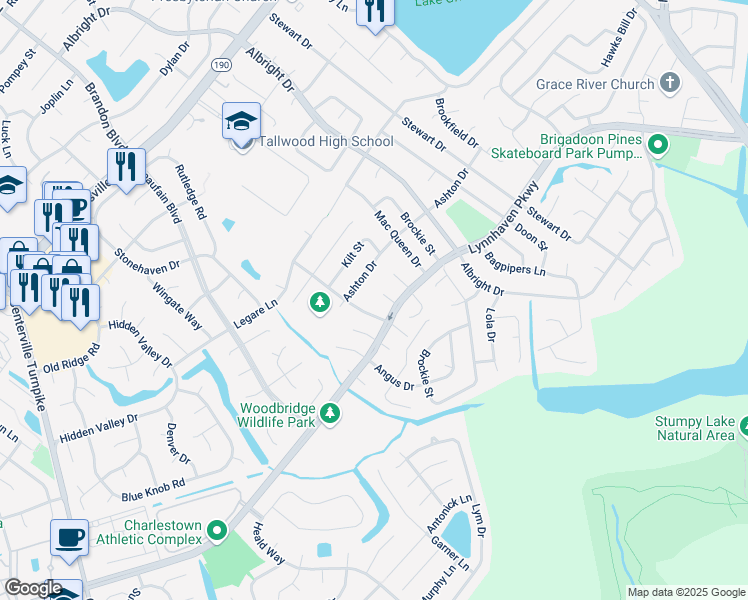 map of restaurants, bars, coffee shops, grocery stores, and more near 5404 Murdock Court in Virginia Beach