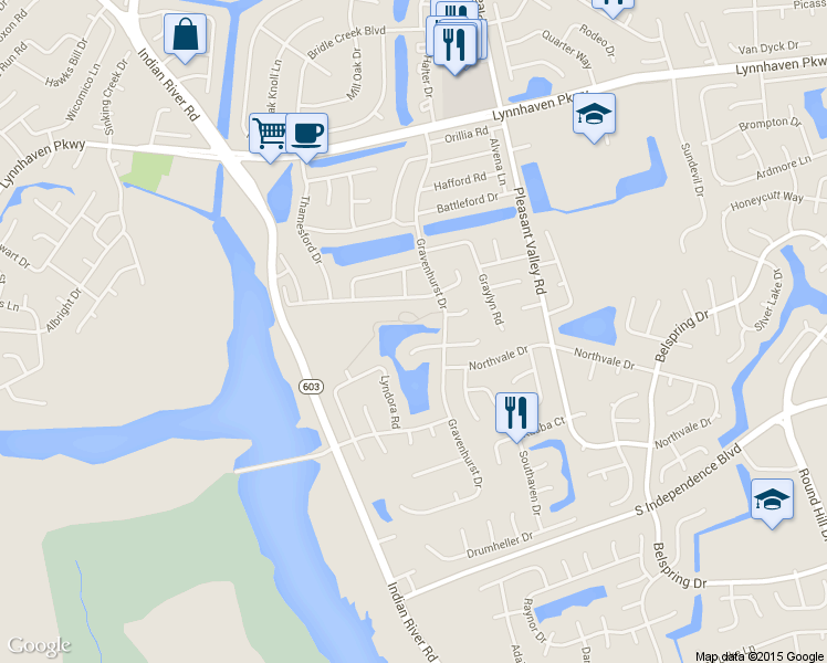 map of restaurants, bars, coffee shops, grocery stores, and more near 1420 Dighton Court in Virginia Beach