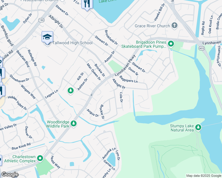 map of restaurants, bars, coffee shops, grocery stores, and more near 5353 Brockie Street in Virginia Beach