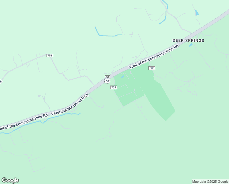 map of restaurants, bars, coffee shops, grocery stores, and more near State Road 733 in Dryden
