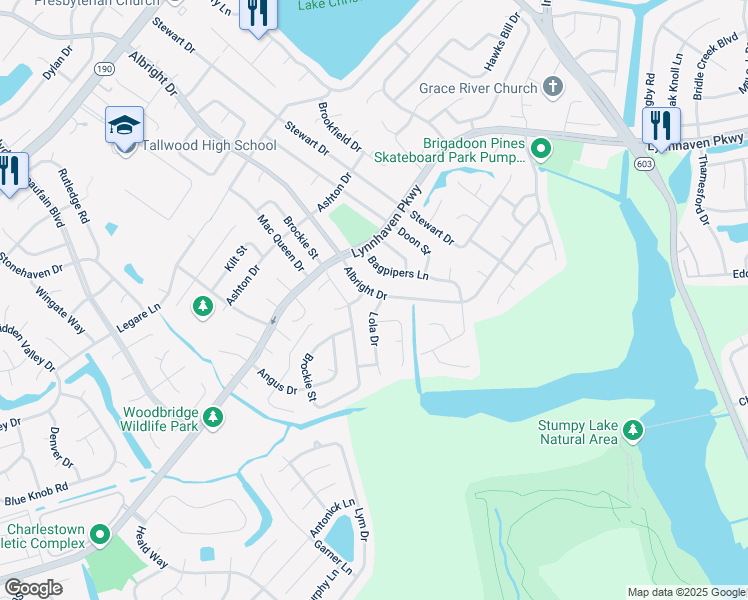 map of restaurants, bars, coffee shops, grocery stores, and more near 5345 Albright Drive in Virginia Beach