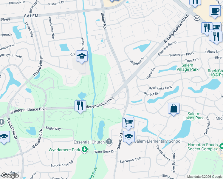 map of restaurants, bars, coffee shops, grocery stores, and more near 1789 Grand Bay Drive in Virginia Beach