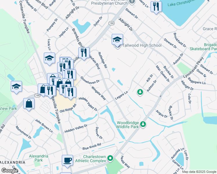 map of restaurants, bars, coffee shops, grocery stores, and more near 1797 Clearbrook Lane in Virginia Beach