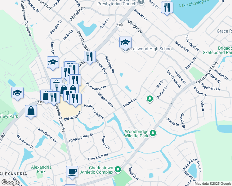map of restaurants, bars, coffee shops, grocery stores, and more near 1797 Clearbrook Lane in Virginia Beach