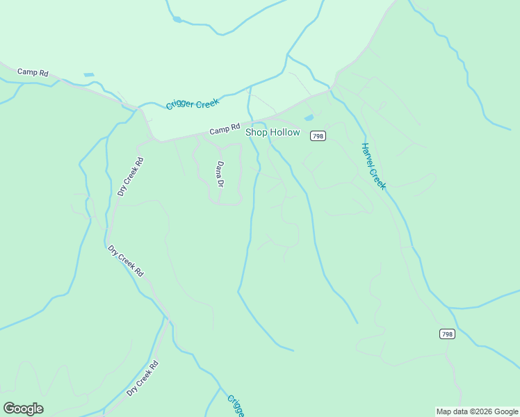 map of restaurants, bars, coffee shops, grocery stores, and more near 52 Bobcat Run Road in Sugar Grove