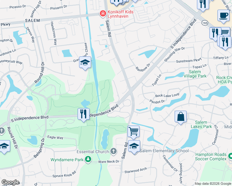 map of restaurants, bars, coffee shops, grocery stores, and more near 1789 Grand Bay Drive in Virginia Beach