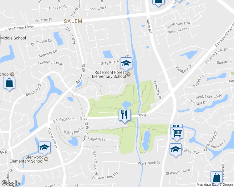 map of restaurants, bars, coffee shops, grocery stores, and more near 833 Whispering Woods Court in Virginia Beach
