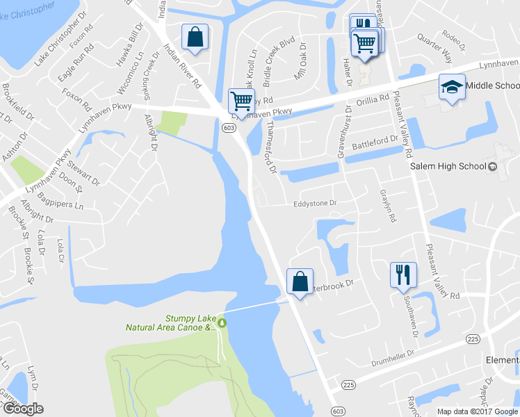 map of restaurants, bars, coffee shops, grocery stores, and more near 1529 Heritage Avenue in Virginia Beach