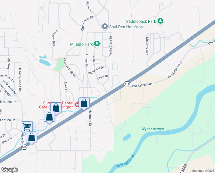 map of restaurants, bars, coffee shops, grocery stores, and more near 5600 Mickey Drive in Farmington