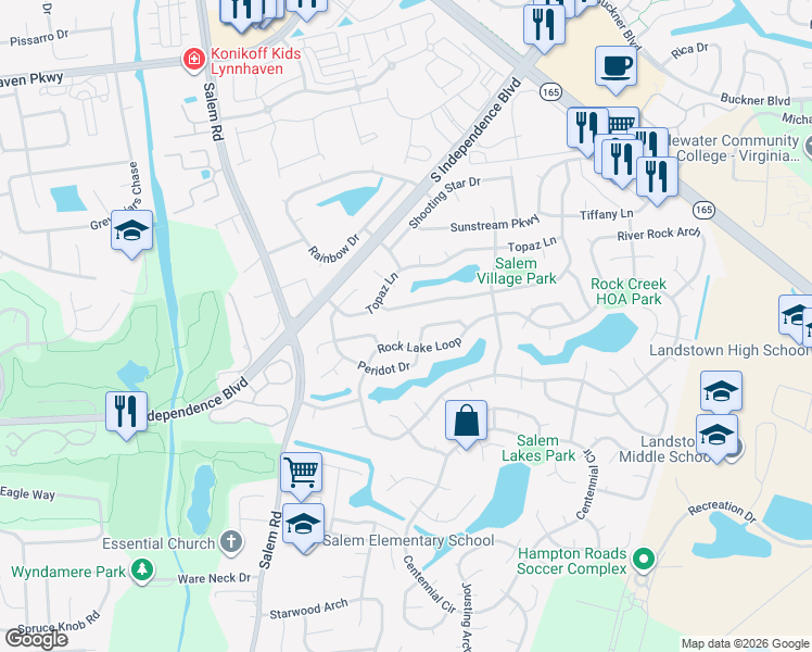 map of restaurants, bars, coffee shops, grocery stores, and more near 1985 Aquamarine Drive in Virginia Beach