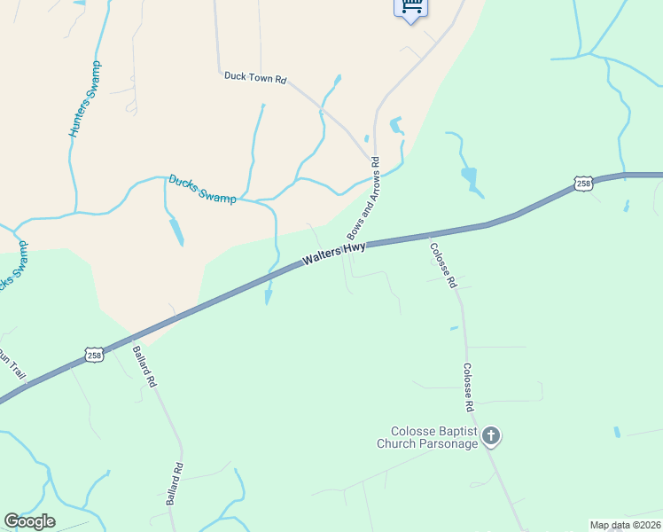 map of restaurants, bars, coffee shops, grocery stores, and more near 27175 Walters Highway in Carrsville