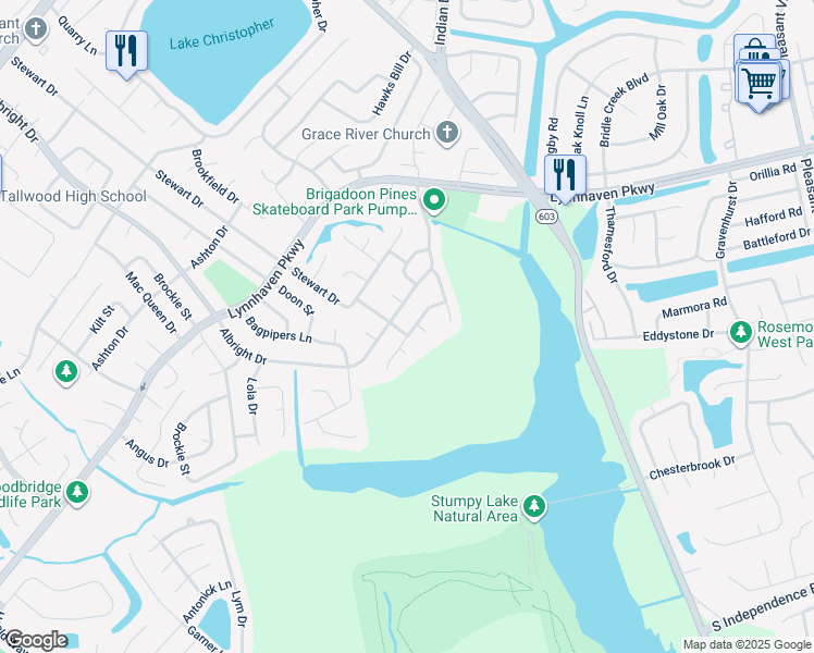 map of restaurants, bars, coffee shops, grocery stores, and more near 5224 Prestwick Street in Virginia Beach