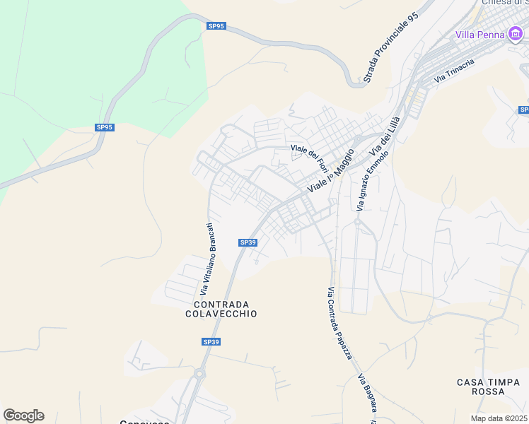 map of restaurants, bars, coffee shops, grocery stores, and more near 51 Via Begonia in Scicli