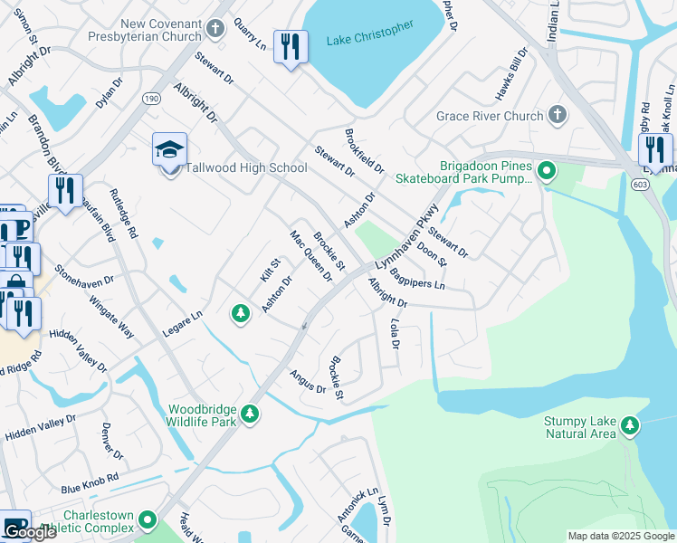map of restaurants, bars, coffee shops, grocery stores, and more near 5405 Brockie Street in Virginia Beach