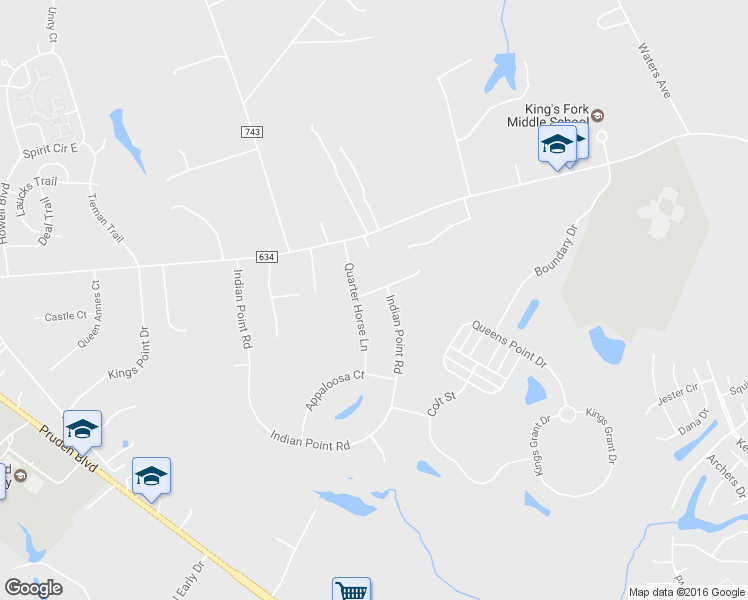 map of restaurants, bars, coffee shops, grocery stores, and more near 5003 Westfalen Court in Suffolk