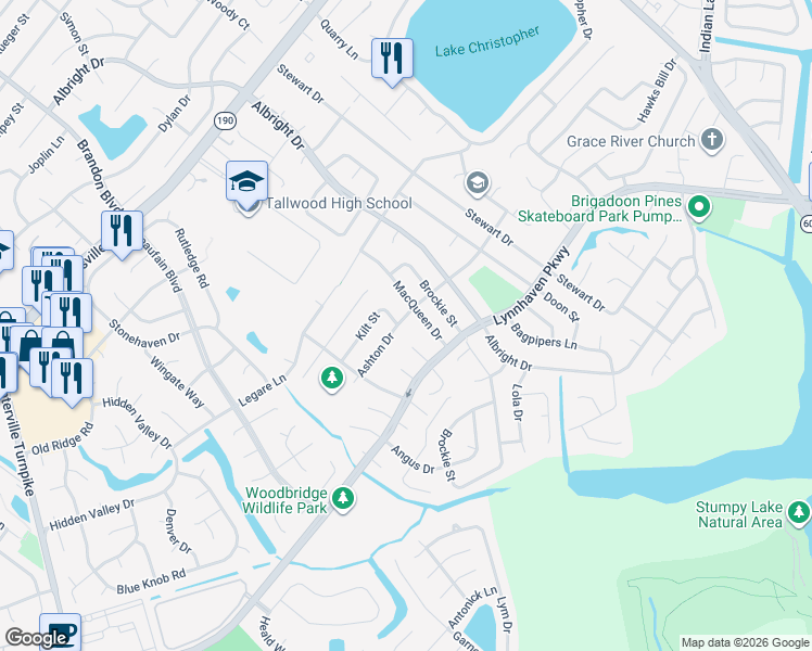 map of restaurants, bars, coffee shops, grocery stores, and more near 1644 Ashton Drive in Virginia Beach