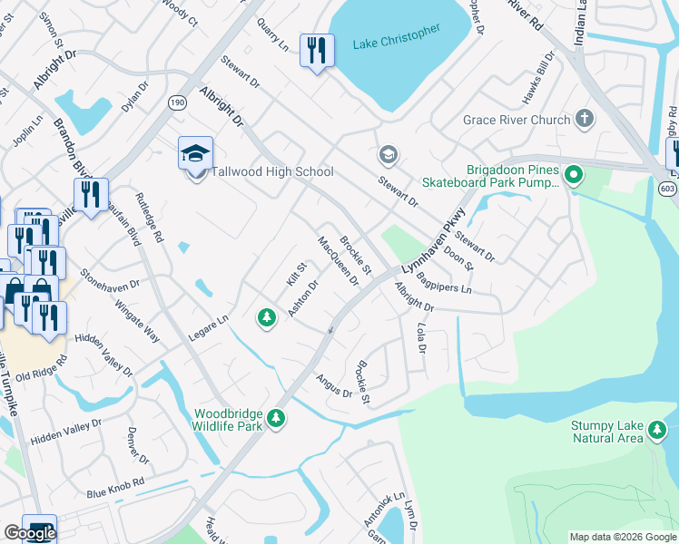 map of restaurants, bars, coffee shops, grocery stores, and more near 1644 Ashton Drive in Virginia Beach
