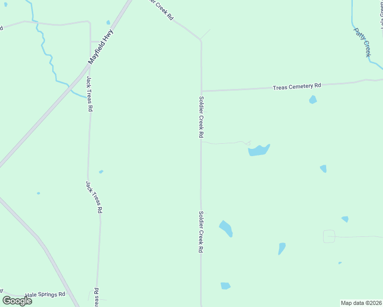 map of restaurants, bars, coffee shops, grocery stores, and more near 876 Soldier Creek Road in Kirksey