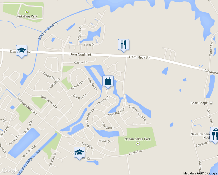 map of restaurants, bars, coffee shops, grocery stores, and more near 744 Hecate Drive in Virginia Beach
