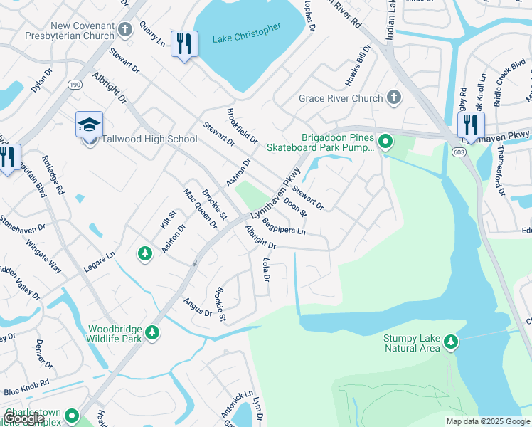 map of restaurants, bars, coffee shops, grocery stores, and more near 5368 Bagpipers Lane in Virginia Beach