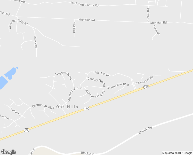 map of restaurants, bars, coffee shops, grocery stores, and more near 15229 Century Oak Road in Salinas