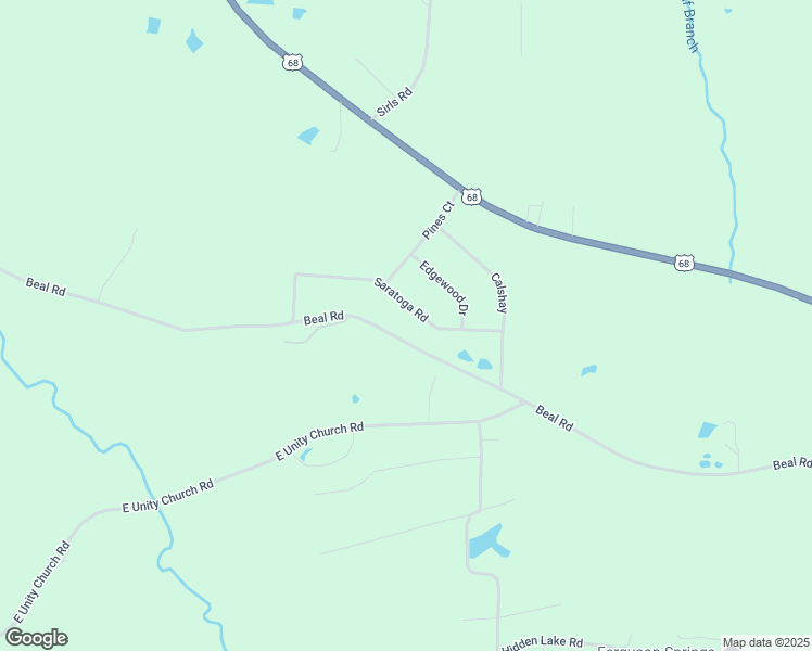 map of restaurants, bars, coffee shops, grocery stores, and more near 48 Saratoga Drive in Hardin