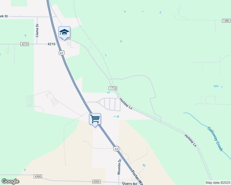 map of restaurants, bars, coffee shops, grocery stores, and more near 3461 Co Road 1710 in West Plains