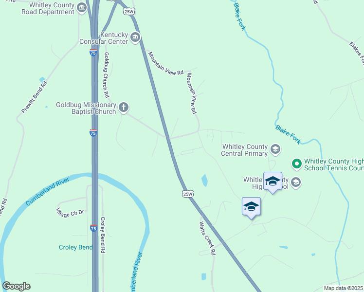 map of restaurants, bars, coffee shops, grocery stores, and more near 2940 U.S. 25W in Williamsburg